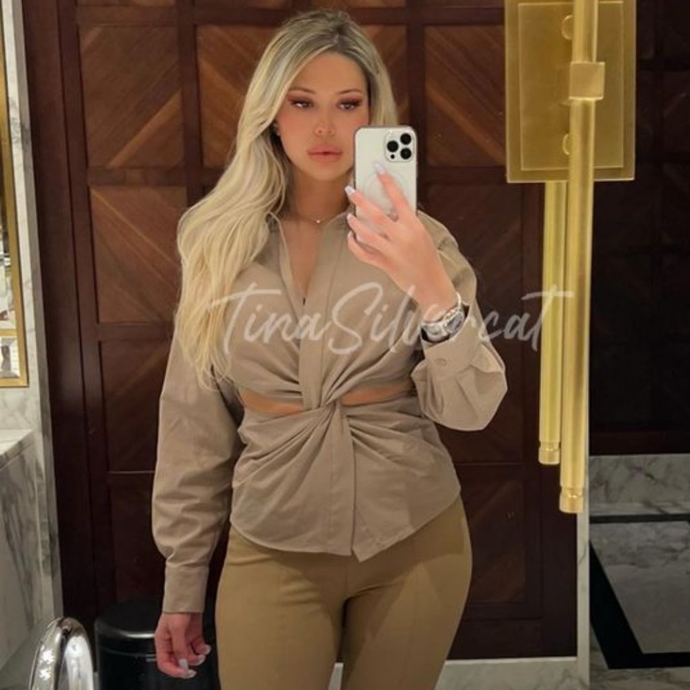 Zara Taupe/Brown Cut Out Shirt NWT - Picture 2 of 15
